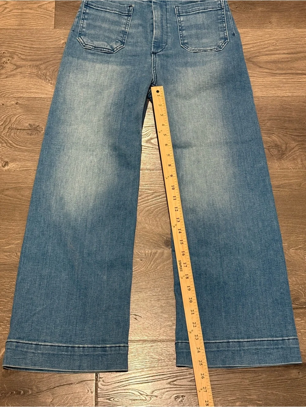 Maeve Colette Crop Wide leg Jeans in Blue - Picture 4 of 13